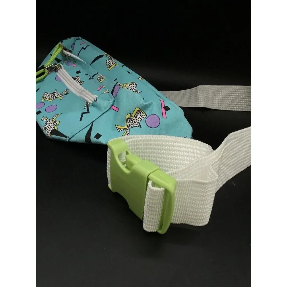 Coacha Dutch Bros Fanny Pack Retro 80’s Style 2017 Waist Bag Aqua Festival - Picture 8 of 9